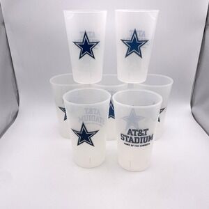 (7) Dallas Cowboys AT&T Stadium 16oz Hard Plastic Whirley Promo Cup Lot Star NFL